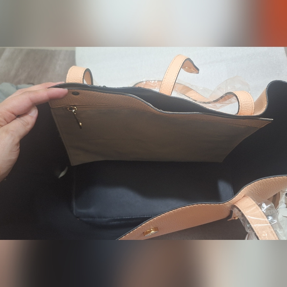 Jessica Moore Large Peach Tote Bag - Picture 5 of 5